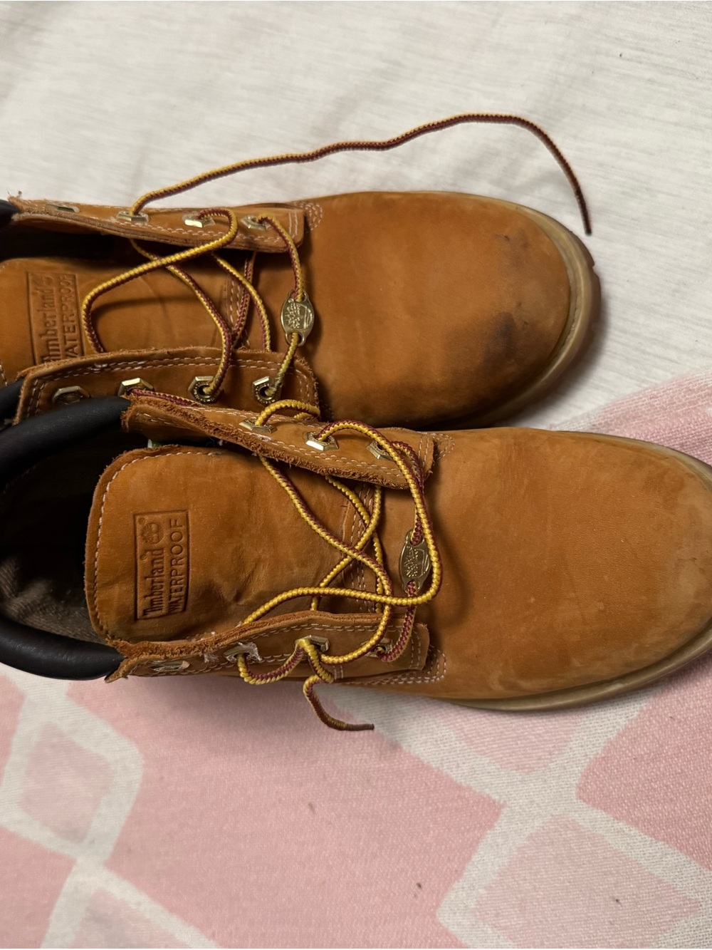 Timberland Wheat Brown Lace-Up Waterproof Work Boots